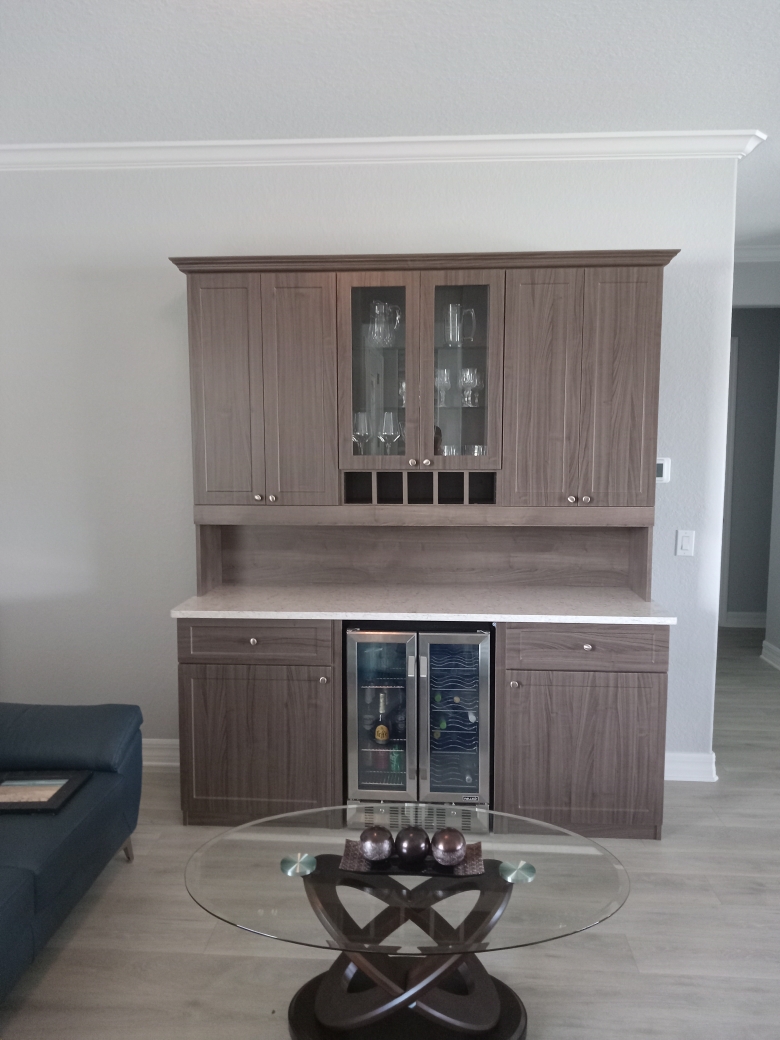 Full walk-in closet installation with professional organization in Longboat Key FL